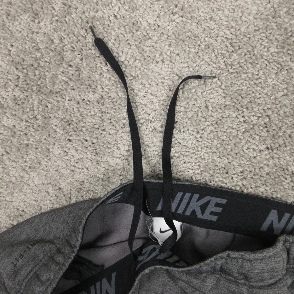 Nike Sweatpants Mens Large Gray Thermafit Fleece Sports Activewear Comfort Logo‎